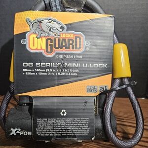 OnGuard OG Series Mini U-Lock with Cable - Black & Yellow